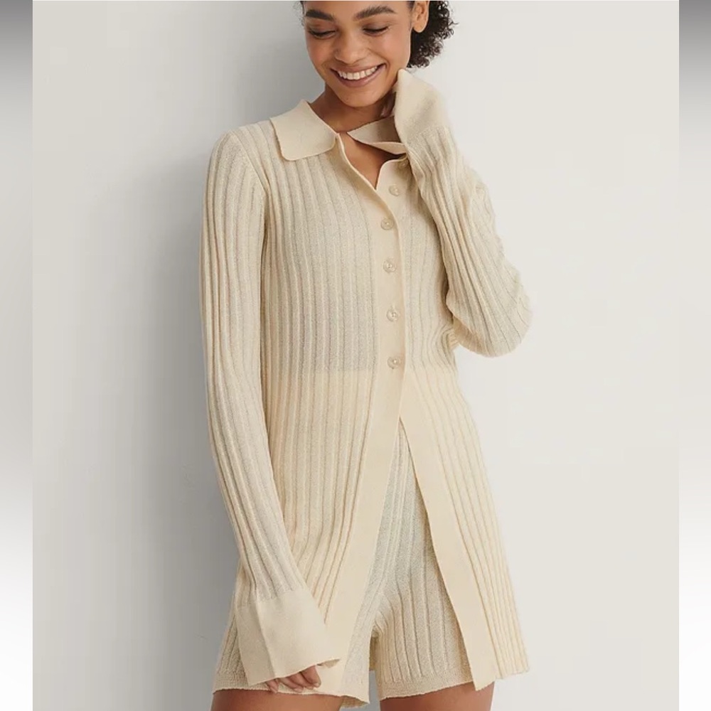 NA-KD‎ Size XS Light Knitted Ribbed Long Sleeve Sweater